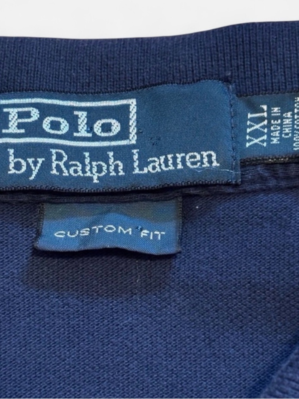 Polo by Ralph Lauren Men’s Navy Polo with Bright Yellow Pony Y2K - Picture 6 of 10